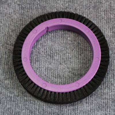 Μέρη μηχανημάτων τελικής επεξεργασίας stenter Stentex Brush Wheel 122mm Dia Black Bristle Purple πλαστικό σώμα Καλής ποιότητας